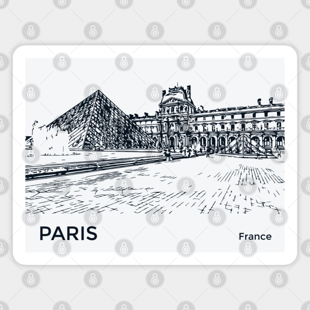 Paris France Magnet by Lakeric